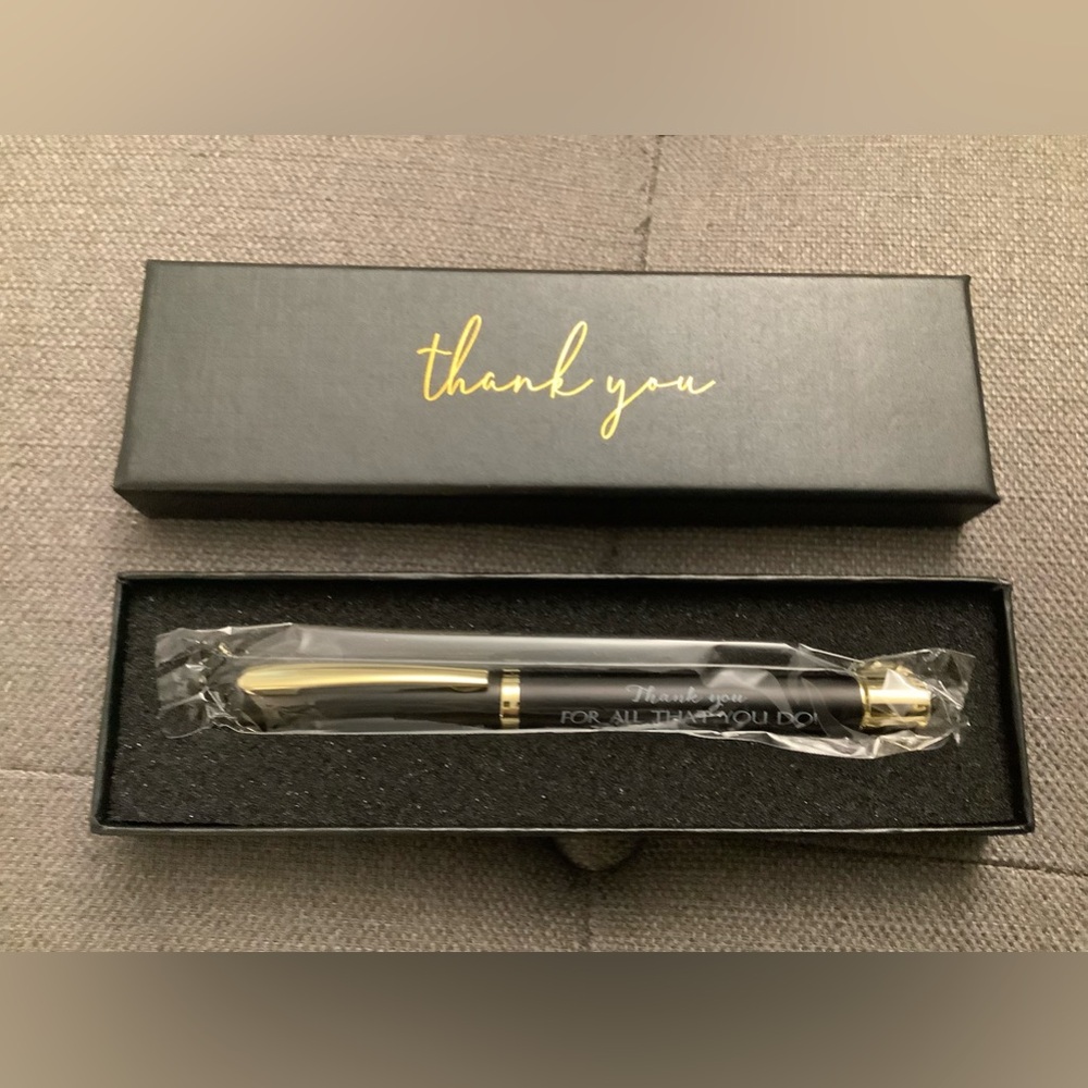 Thank you gift pen black with gift box brand new with black ink